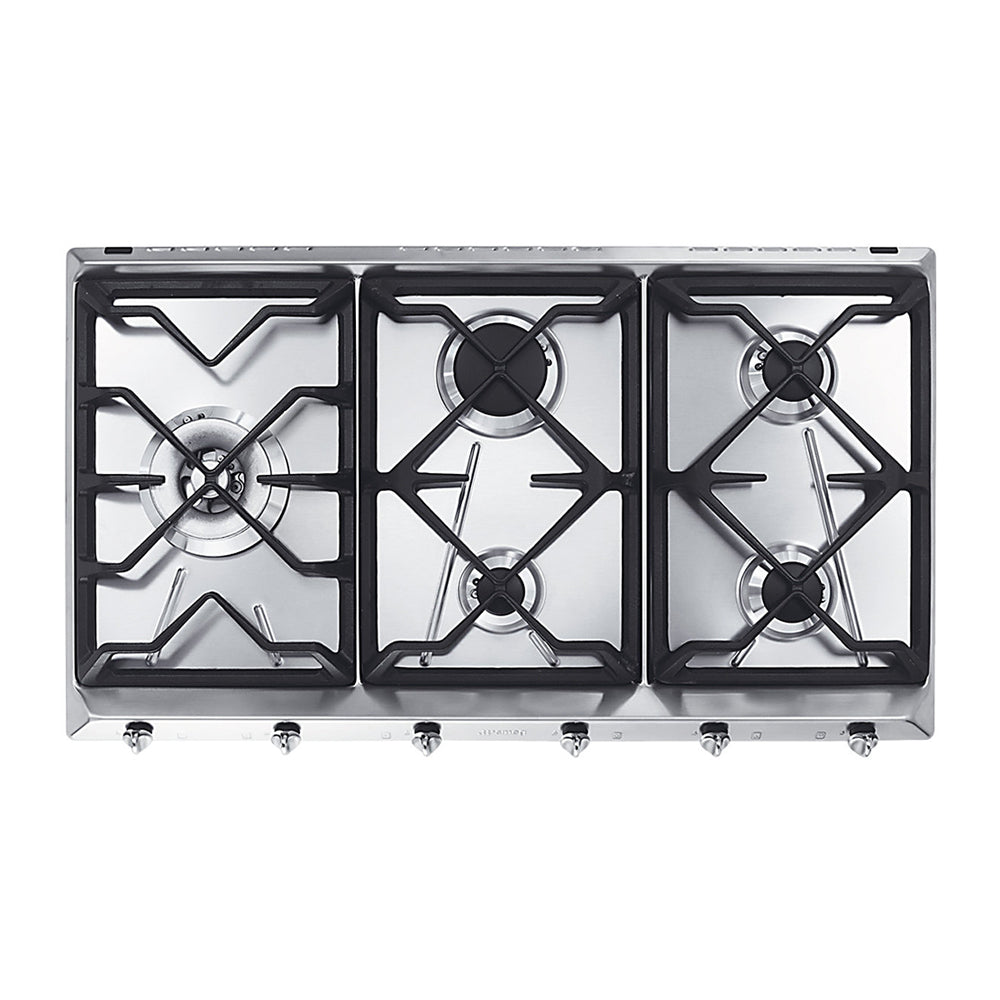Smeg CIR597X5 90cm Gas Top Mount Cooktop at APPLIANCE GIANT