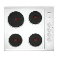 Chef CHS642SB 60cm 4 Zone Stainless Steel Electric Solid Cooktop