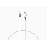 Cygnett CY2685PCCAL Lightning to USB-A Cable Braided White 1m