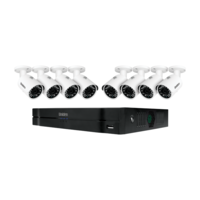 Uniden GNVR8680 8-Channel Full HD Network Video Recorder w/ 8 x Weatherproof Outdoor Cameras - Black/White