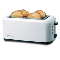 Kambrook KTA140WHT Wide Slot 4 Slice White Toaster 