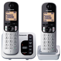 Panasonic KX-TGC222ALS Dect 2 Handset Cordless Home Phone System 
