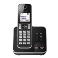 Panasonic KX-TGD320ALB Single Handset Cordless Phone with Answering Machine