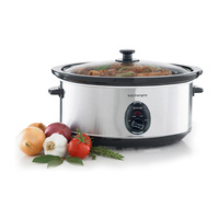 Maxim MSC600 6L Kitchen Pro Slow Cooker, Stainless Steel