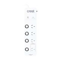 Crest PWA04980 4-Socket Power Board with Surge Protection