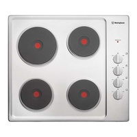 Westinghouse WHS642SC 60Cm Electric Cooktop, Stainless-Steel