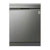 LG XD4B15PS QuadWash Platinum Steel 15 Place Settings Freestanding Dishwasher