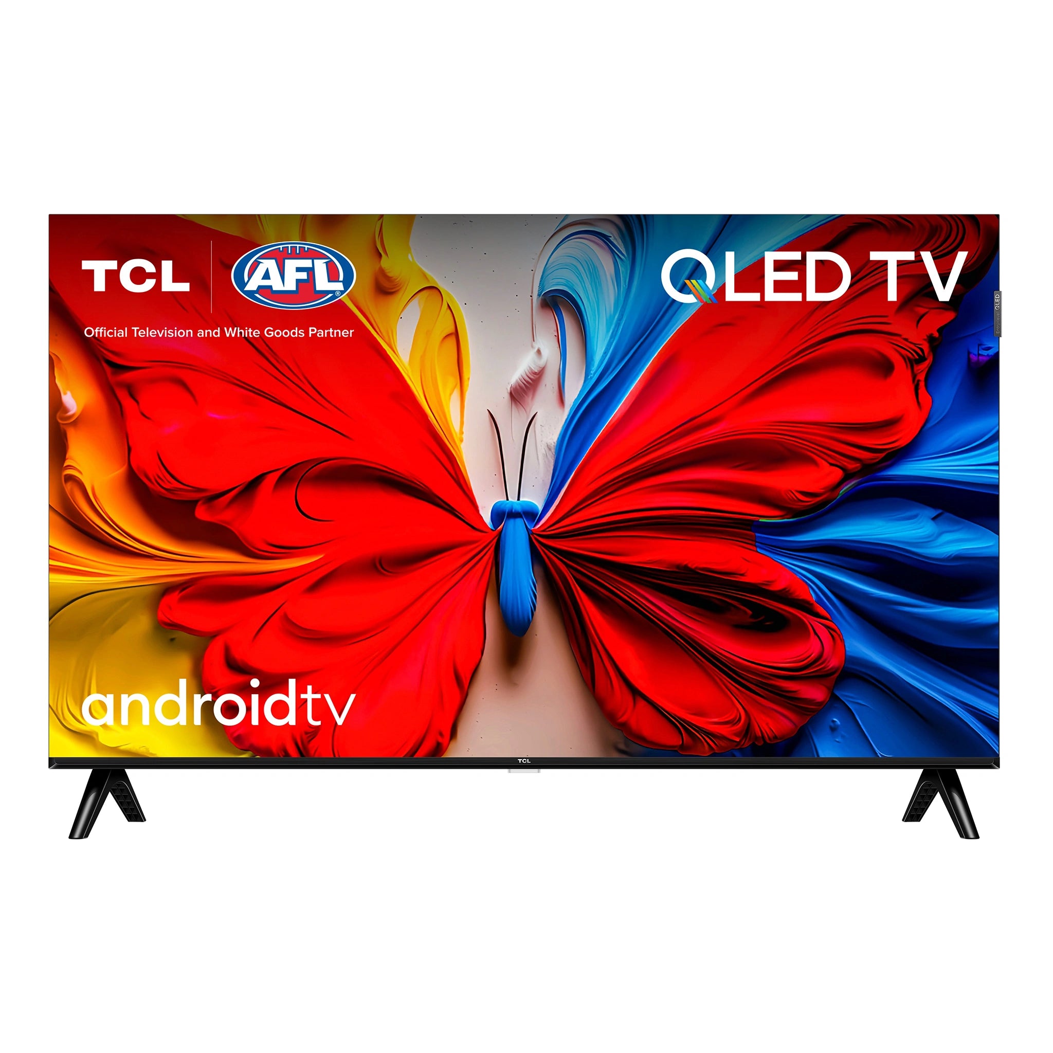 TCL 32 Inch S5K Full HD QLED Google TV 32S5K, Front View Screen On