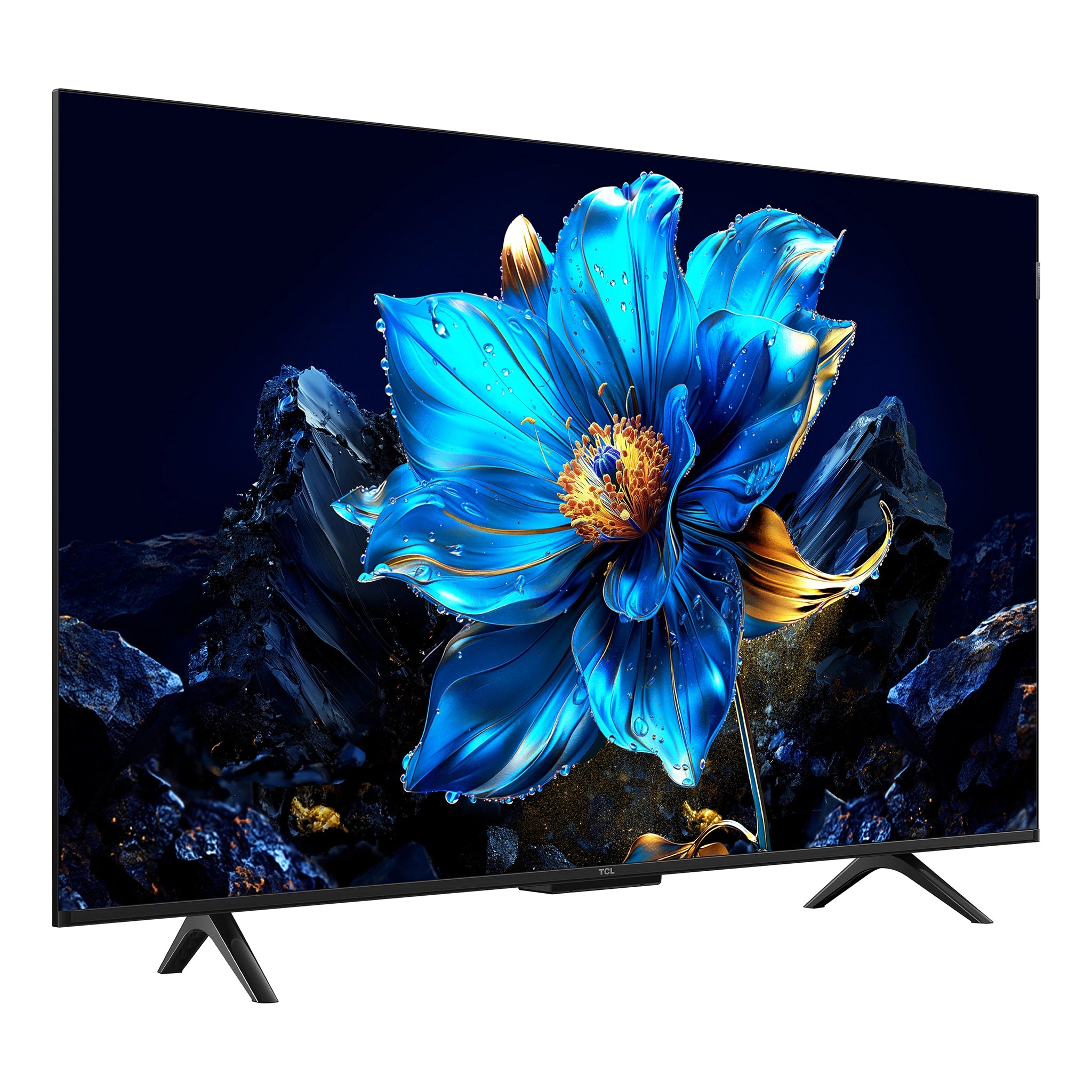 TCL 43 Inch P7K Full HD QLED Android TV 43P7K, Left View Screen On