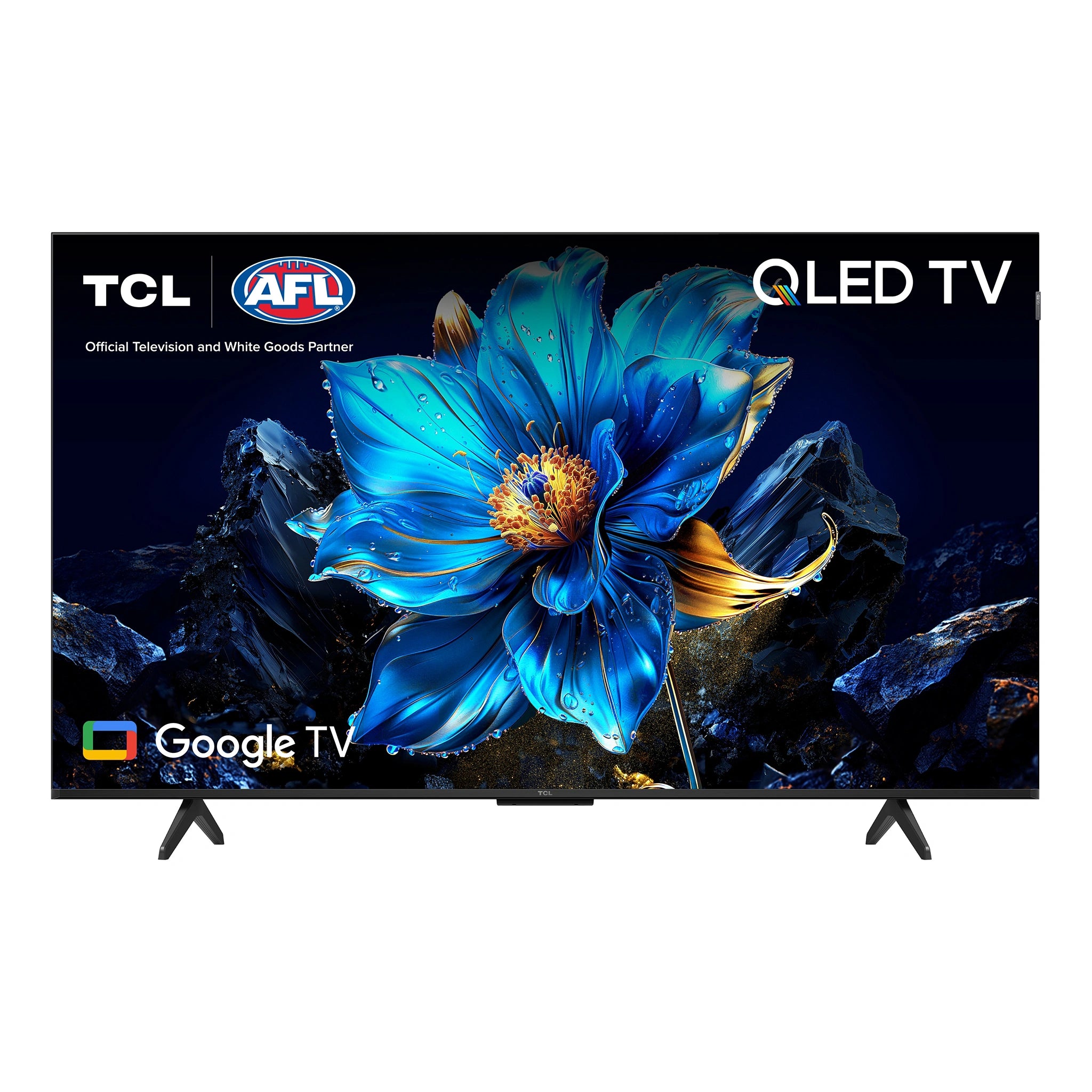 TCL 50 Inch P7K Full HD QLED Android TV 50P7K, Front View Screen On