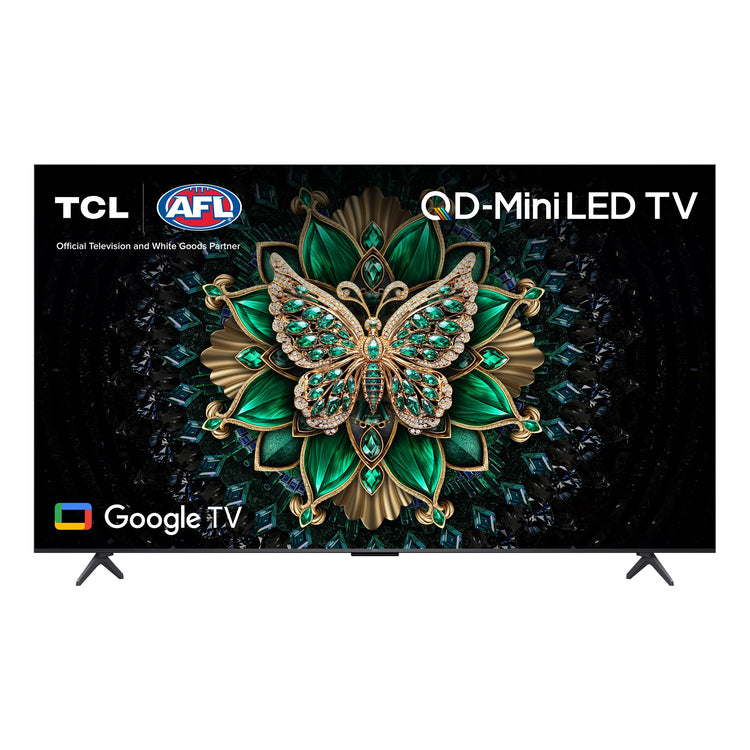 TCL 55 Inch C6K Premium QD-Mini LED TV 55C6K, Front View Screen On