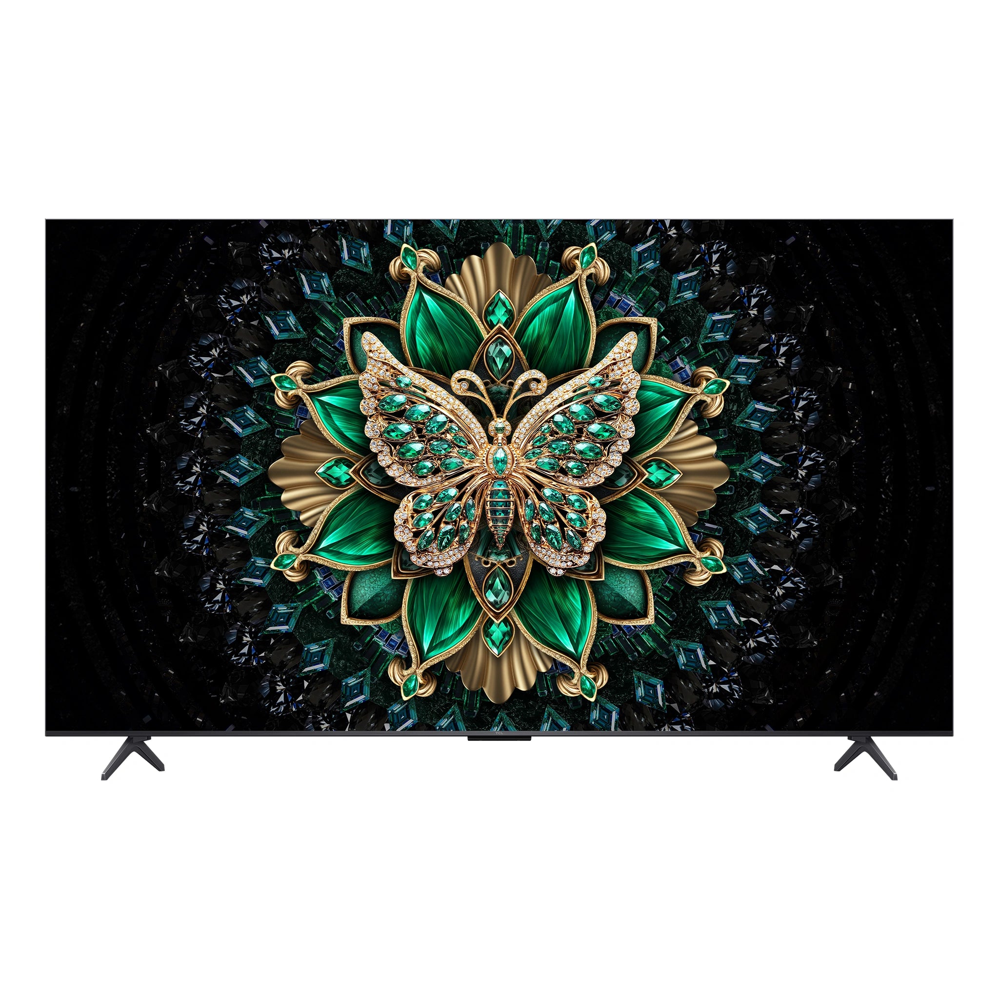 TCL 55 Inch C6K Premium QD-Mini LED TV 55C6K, Front View Screen On