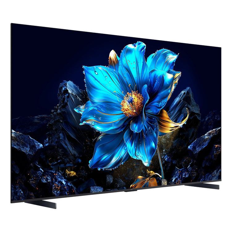TCL 98 Inch P7K 4K Full HD QLED Android TV 98P7K, Left View Screen On