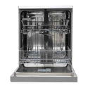 Arc ADW14S 60cm14 Place Freestanding Dishwasher, Front view with door open
