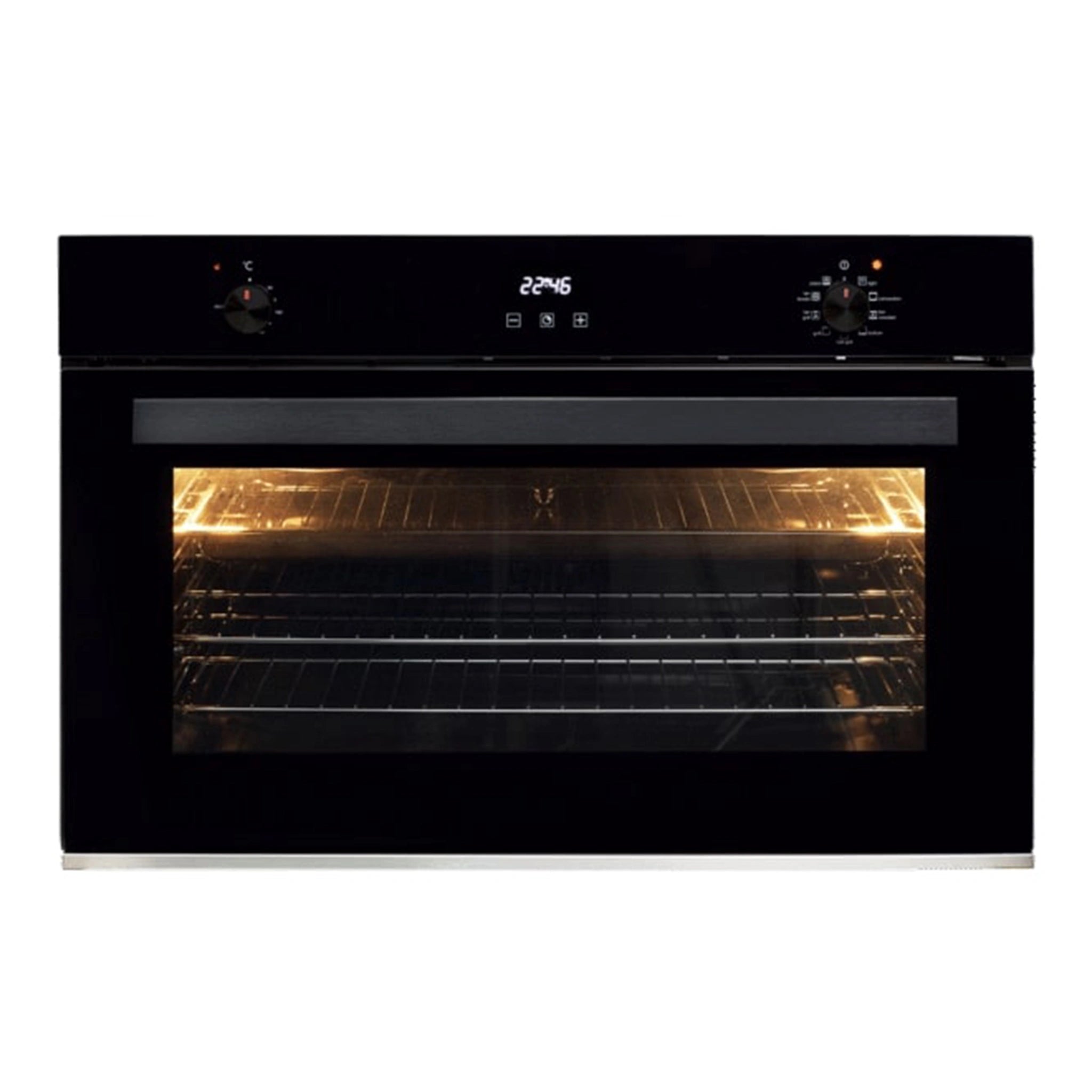 Artusi 90cm Electric Built-In Oven Black AO960B, Front View