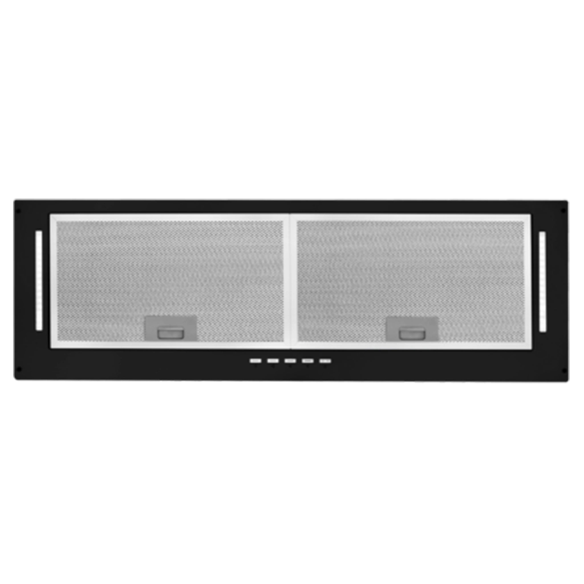 Artusi 90cm Concealed Undermount Rangehood – Black AUM90B, Front Double View