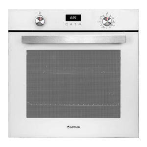 Artusi 60cm Black Glass Pyrolytic Oven CAO610BP, Front View 3