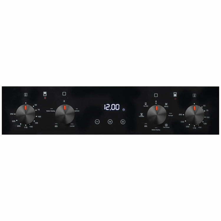 Artusi 60 cm Electric Built-In Double Oven – Black CAO888B, Control Panel View