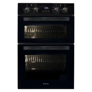 Artusi 60 cm Electric Built-In Double Oven – Black CAO888B, Front View