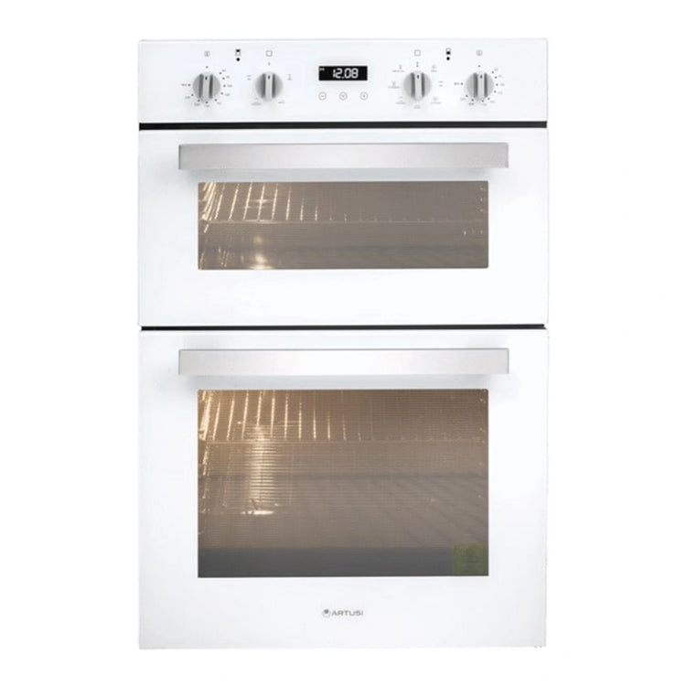Artusi 60 cm Electric Built-In Double Oven – White CAO888W,  Front Double Door View