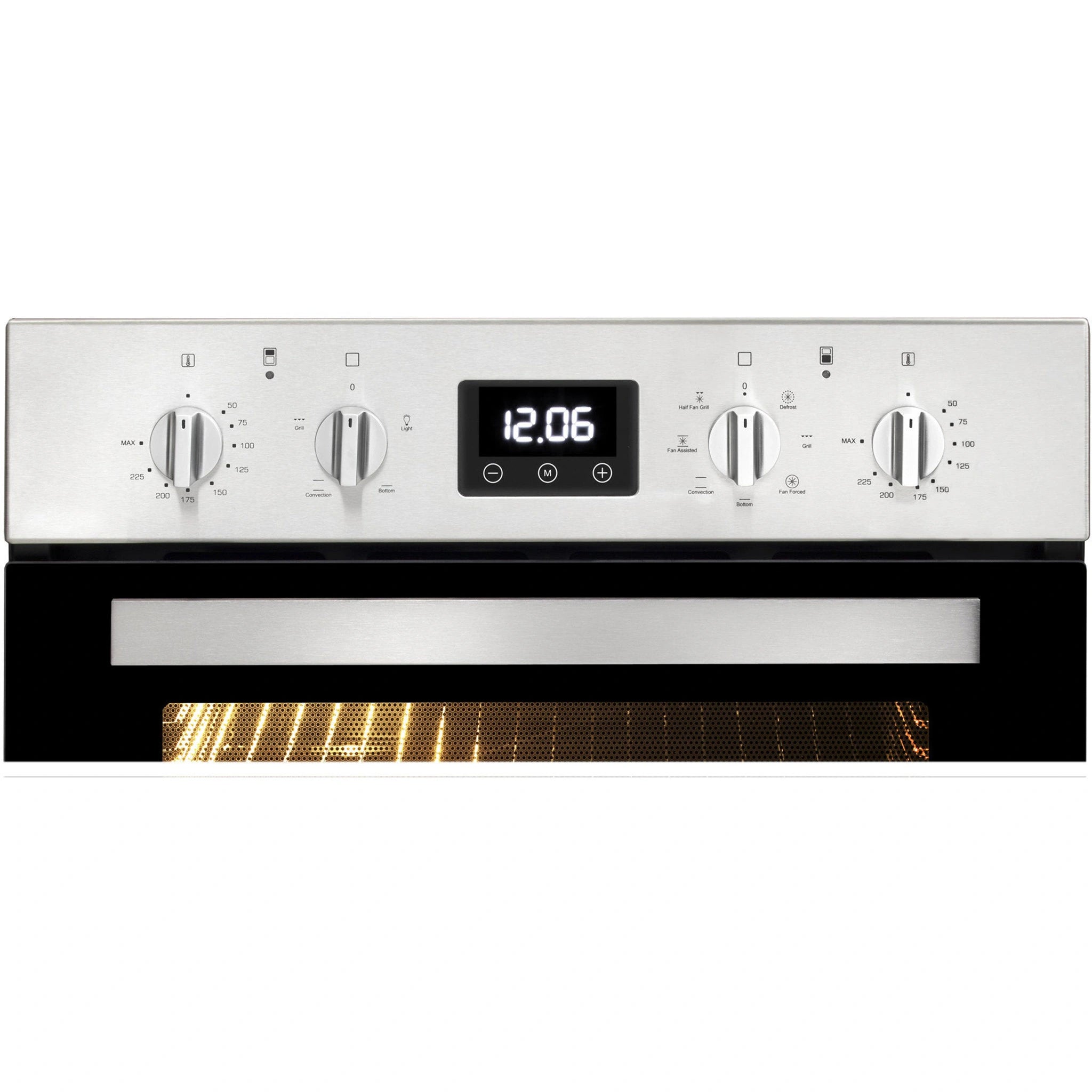 Artusi 60 cm Electric Built-in Double Oven – Stainless Steel CAO888X1, Control Panel View