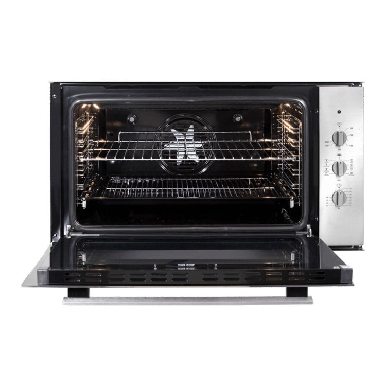 Artusi 90cm Stainless Steel Electric Built-in Oven CAO900X1, Front View with Door Open