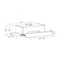 Airvolution ASL90DR2S 90cm Slideout Rangehood, Dimensions