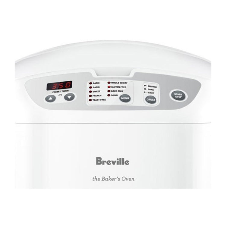 Breville BBM100WHT The Bakers Oven, Control panel view