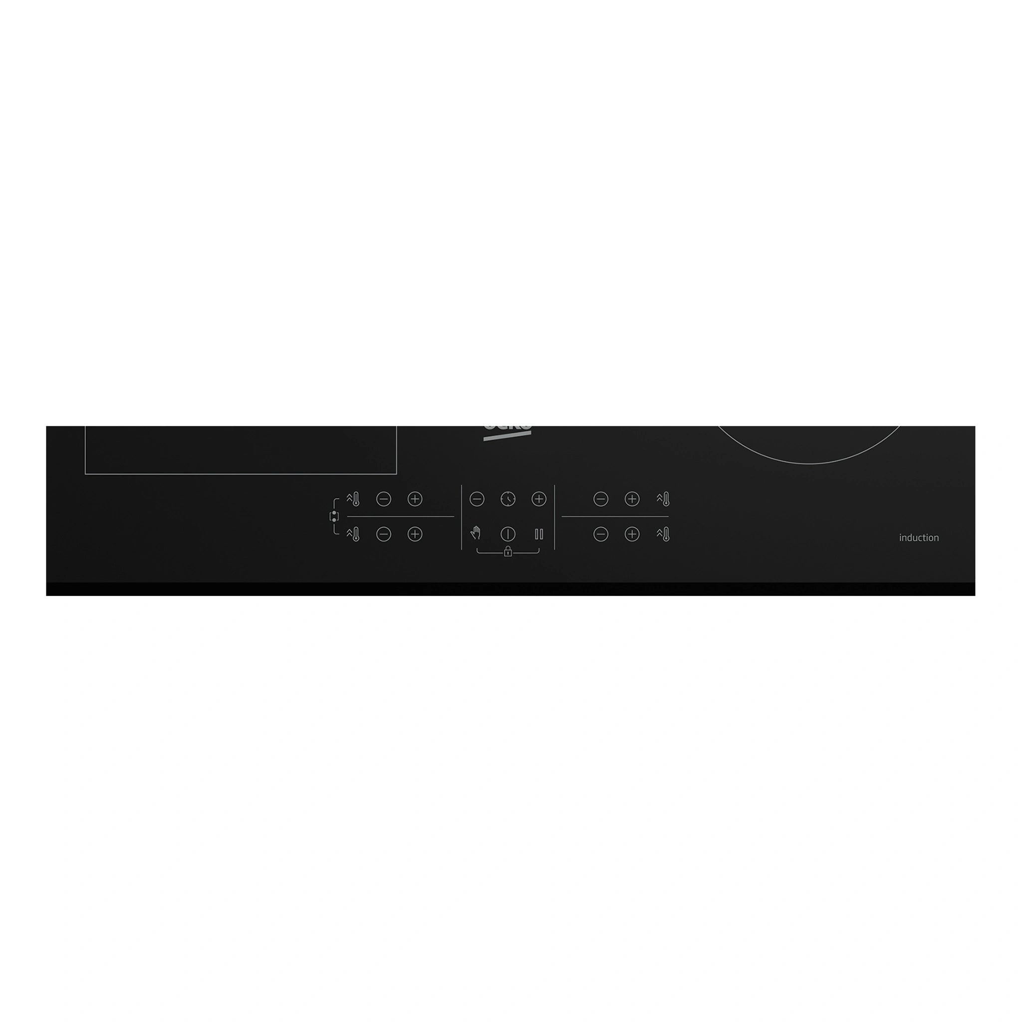 Beko Induction 60cm Built-In Cooktop with Indy Flex Zone BCT600IG, Control View
