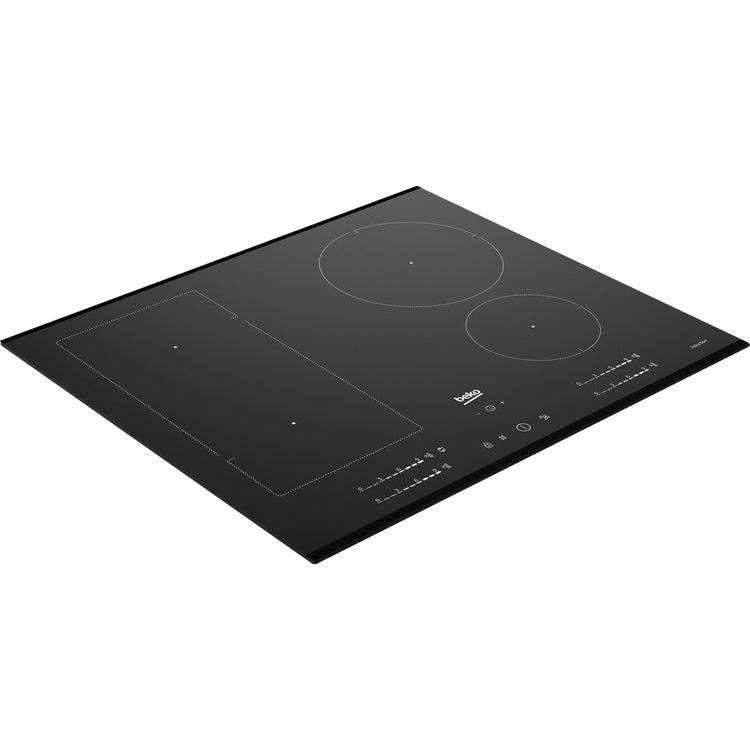 Beko Induction 60cm Built-In Cooktop with Indy Flex Zone BCT601IGN, Left View