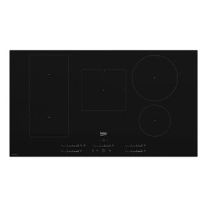 Beko Induction 90cm Built-In Cooktop with Indyflex Zone BCT901IGN, Front View