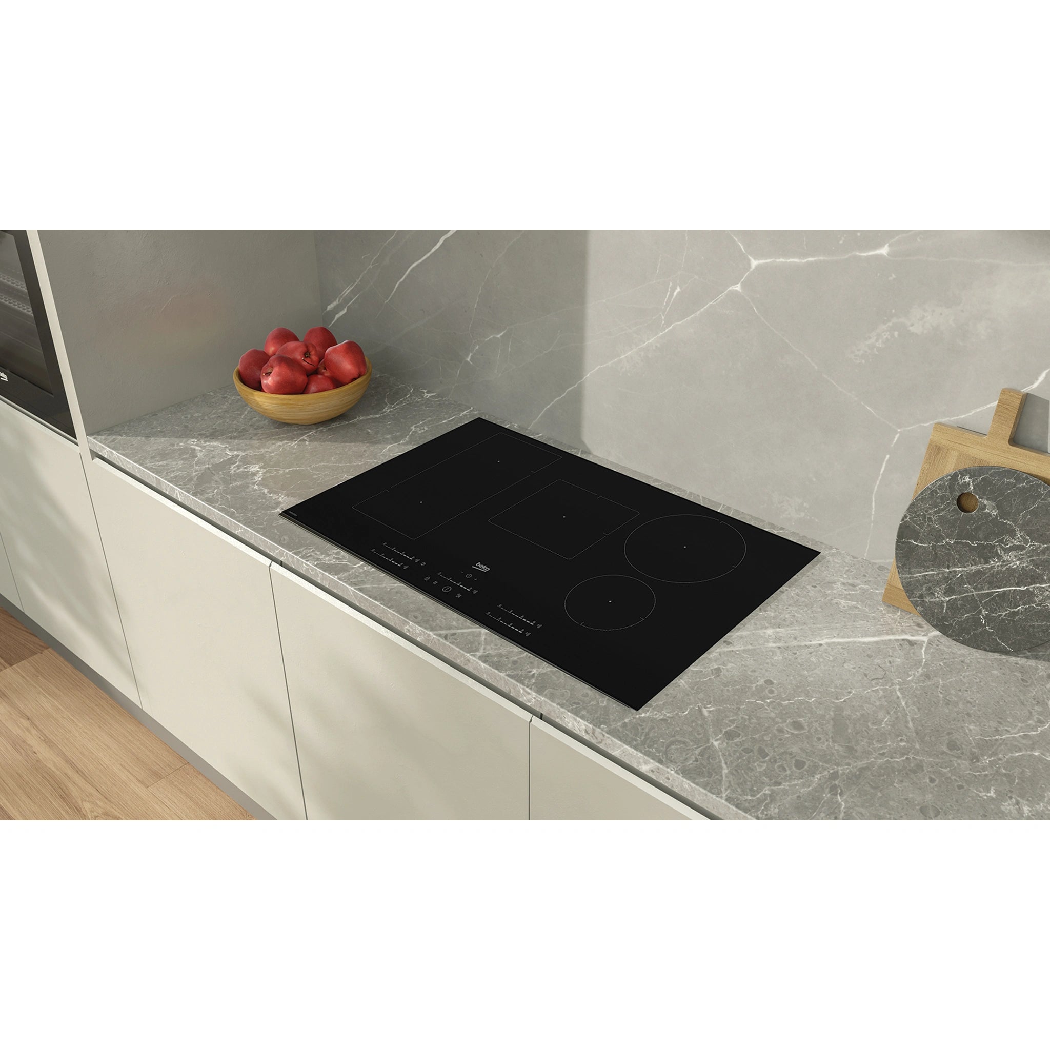 Beko Induction 90cm Built-In Cooktop with Indyflex Zone BCT901IGN, Lifestyle View