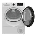 Beko 8kg Sensor Controlled Condenser Tumble Dryer BDCB8020W, Front view with door open