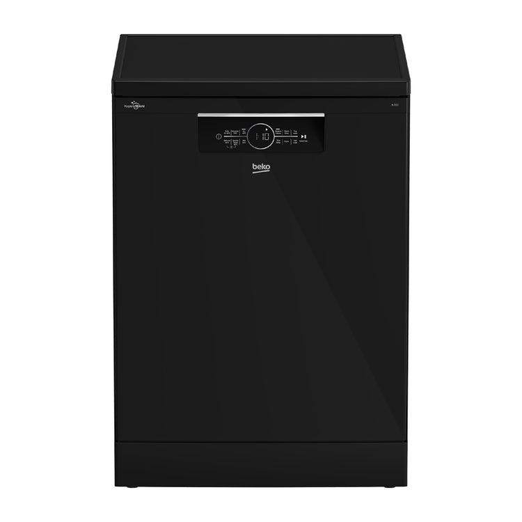 Beko BDFB1430B 14 Place Freestanding Dishwasher Black, Front view