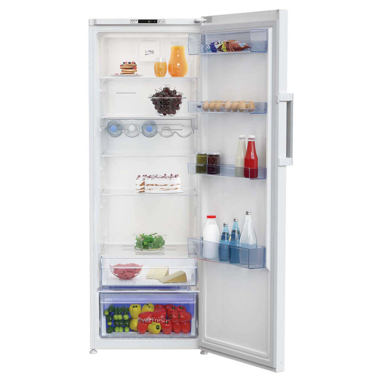 Beko 351L Frost Free White Single Door Fridge BAF369W, Door Open View