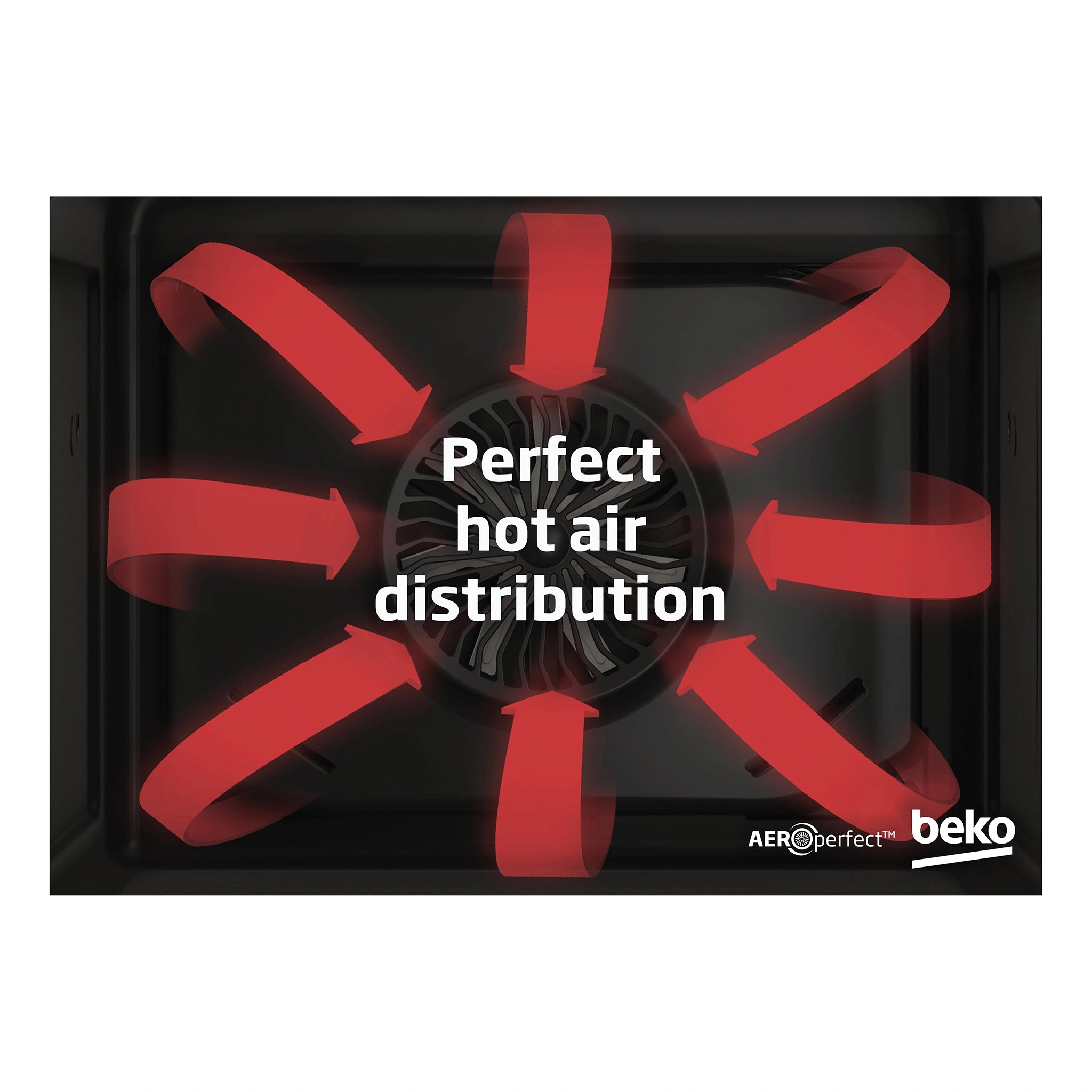 Beko 60cm Built-In Oven BBO6850MDX, Cooking Aeroperfect Frontal Door POSM