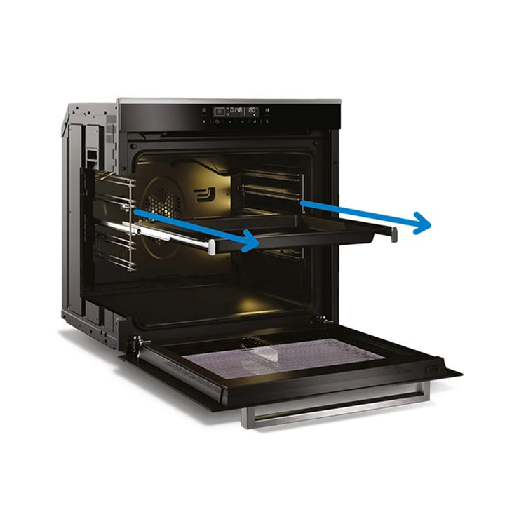 Beko 60cm Built-In Oven BBO6850MDX, Oven Telescopic Shelves Feature Visual