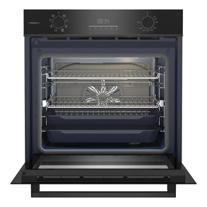 Beko 60cm Multifunction Oven with SteamAdd and Airfry BBO6851MDX, Front View With Door Open