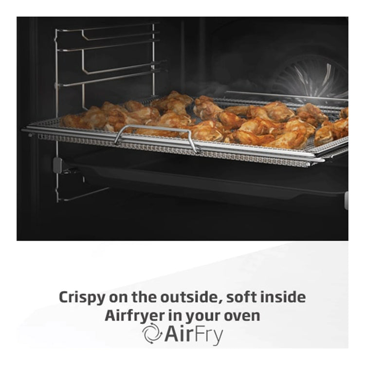 Beko Aero Perfect Built-In Oven 60cm with Air Fry, Steam Add & Pyrolytic Cleaning BBO6851PDX1, Feature 2