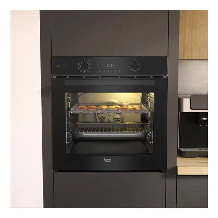 Beko Aero Perfect Built-In Oven 60cm with Air Fry, Steam Add & Pyrolytic Cleaning BBO6851PDX1, Lifestyle View 3