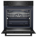 Beko 60cm Pyrolytic Multifunction Oven with Steam Add and Air Fry BBO6851PDX, Door Open View