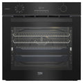 Beko 60cm Pyrolytic Multifunction Oven with Steam Add and Air Fry BBO6851PDX, Front View