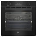 Beko 60cm Pyrolytic Multifunction Oven with Steam Add and Air Fry BBO6851PDX, Front View