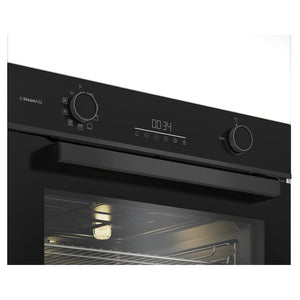 Beko 60cm Pyrolytic Multifunction Oven with Steam Add and Air Fry BBO6851PDX, Side View