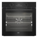 Beko 60cm Built-In Oven with Airfry Steam Assist &amp; Pyrolytic Cleaning BBO6851PSDX, Front View