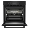 Beko 60cm Built-In Oven with Airfry Steam Assist &amp; Pyrolytic Cleaning BBO6851PSDX, Front View With Door Open