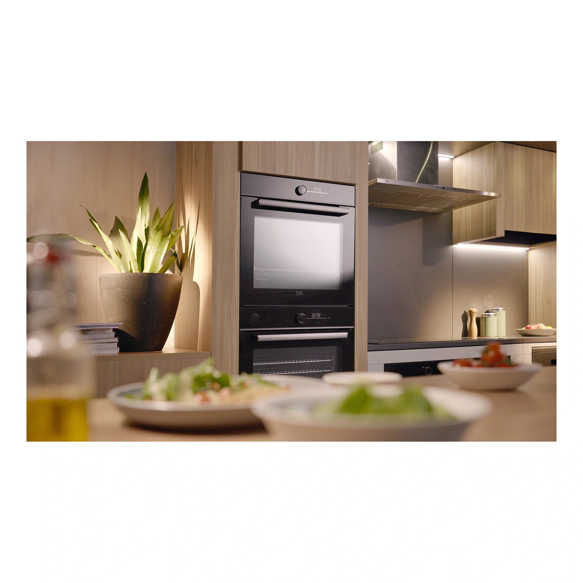Beko 60cm Multi Function Pyrolytic Oven with Meat Probe & Airfry BBO6852PDX, Lifestyle View 4