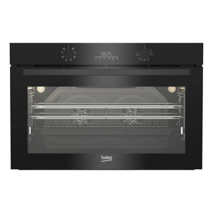 Beko 90cm Twin Fan Multifunction Built-in Oven BBO91271MDX, Front View