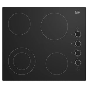 Beko 60cm Vitro Ceramic Built-In Cooktop BCT601CG, Front View