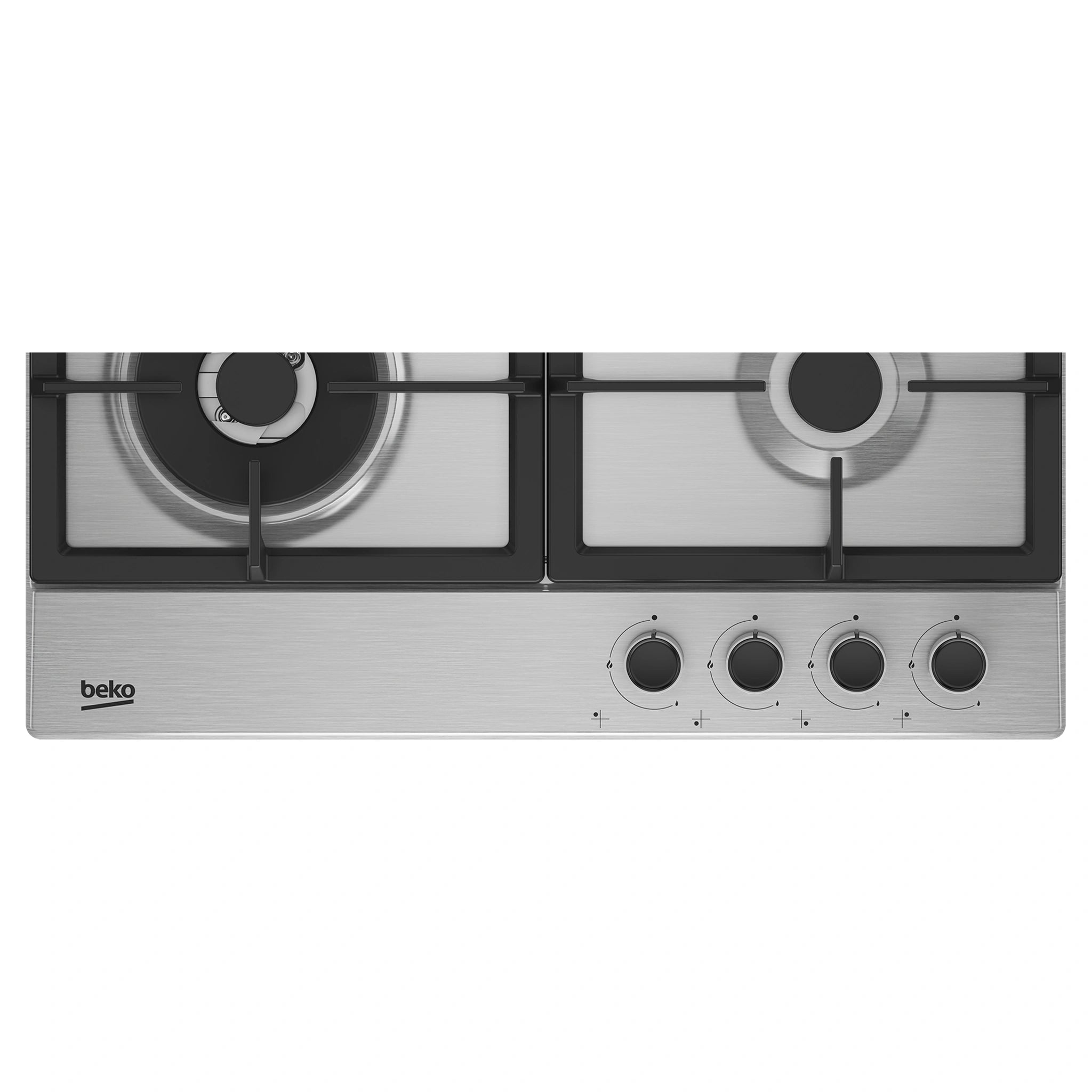Beko 60cm Built-In Gas Stovetop With 4 Burners BCT60GX1, Control Panel View